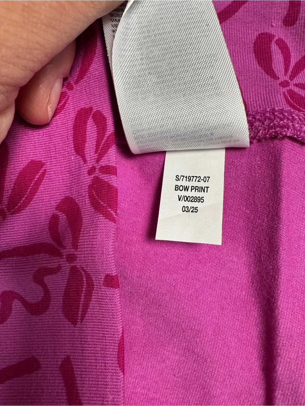 NWT New Gap Girl's Stretch Jersey Flare Leggings In Bow Print Size XL (12)
